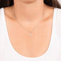 model wearing a stainless steel pisces necklace