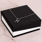 stainless steel pisces necklace up close