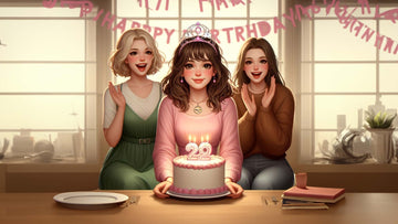 3 teenage girls celebrating a pisces birthday