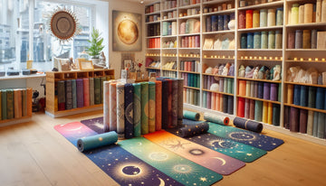 store filled with celestial yoga mats