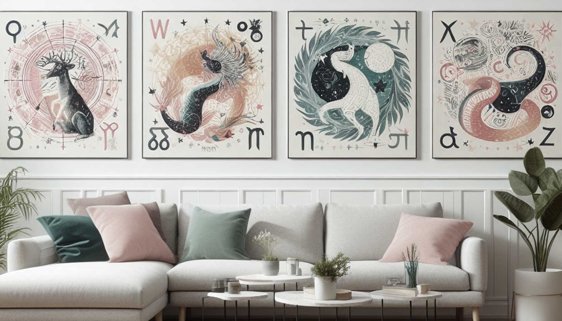 zodiac metal wall art