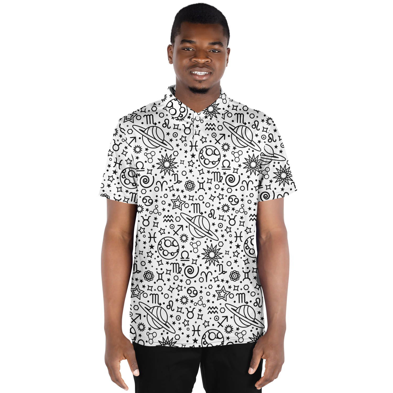 Zodiac White And Black Polo Shirt