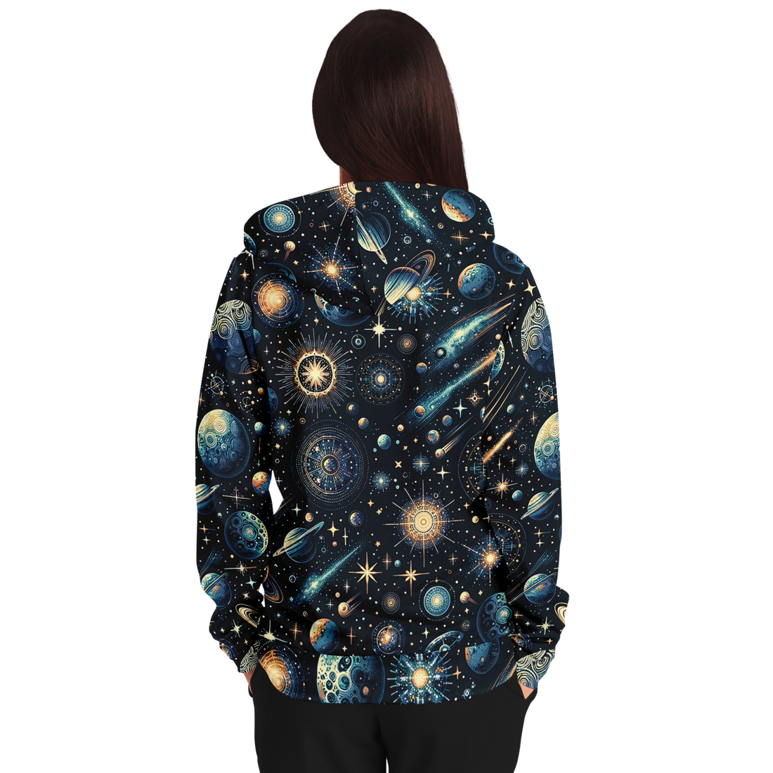 Futuristic Space Fashion Unisex Zip-Up Hoodie