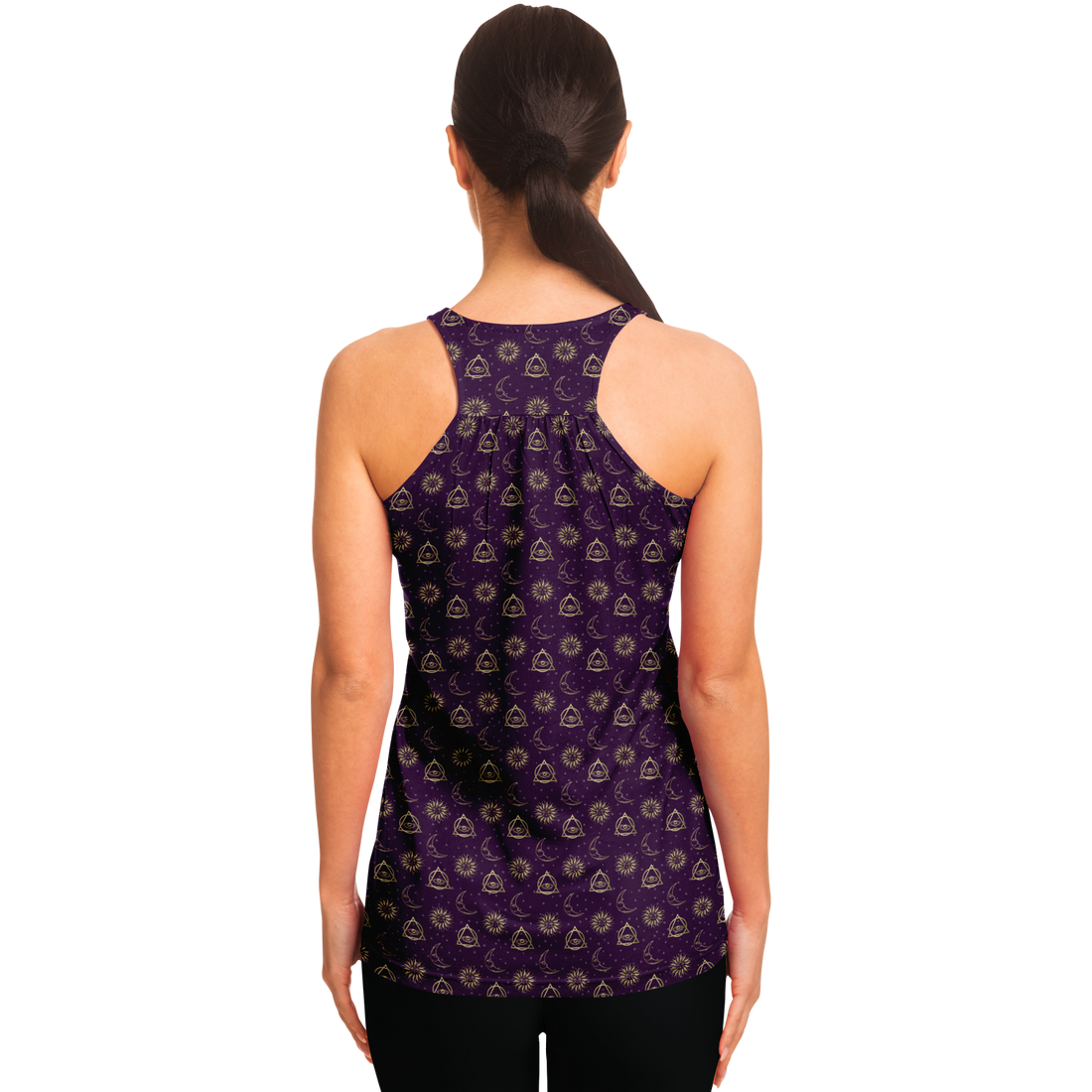 Celestial Magical Purple Flowy Racerback Tank Top