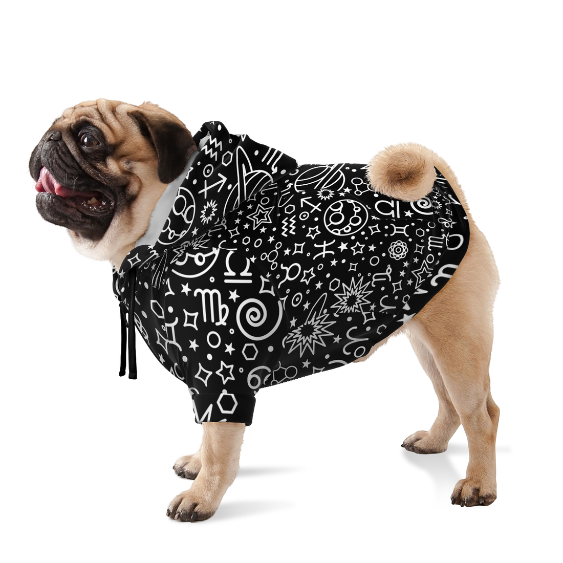 Zodiac Celestial Fashion Dog Zip-Up Hoodie