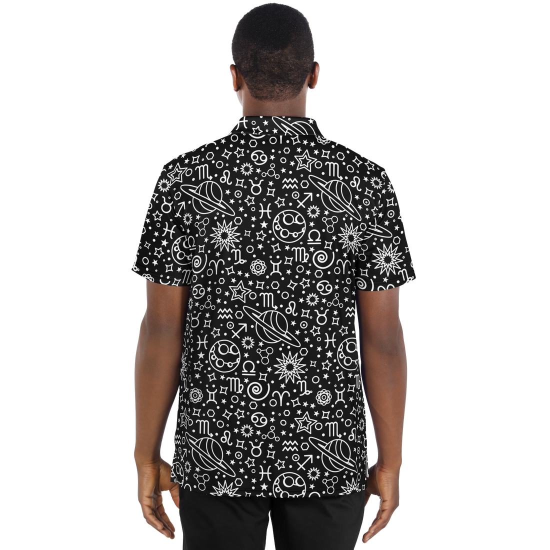 Zodiac Black And White Polo Shirt