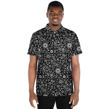 Zodiac Black And White Polo Shirt