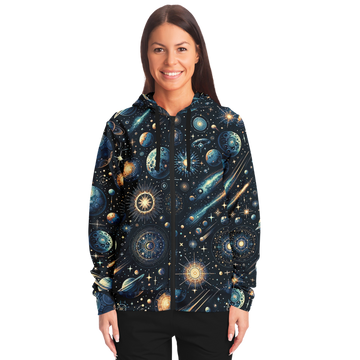 Futuristic Space Fashion Unisex Zip-Up Hoodie