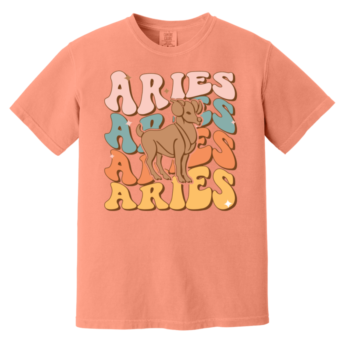 Terracotta Retro Aries Zodiac Shirt