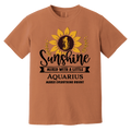 yam Zodiac Aquarius Sunflower Serenade Tee