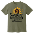 moss Zodiac Aquarius Sunflower Serenade Tee