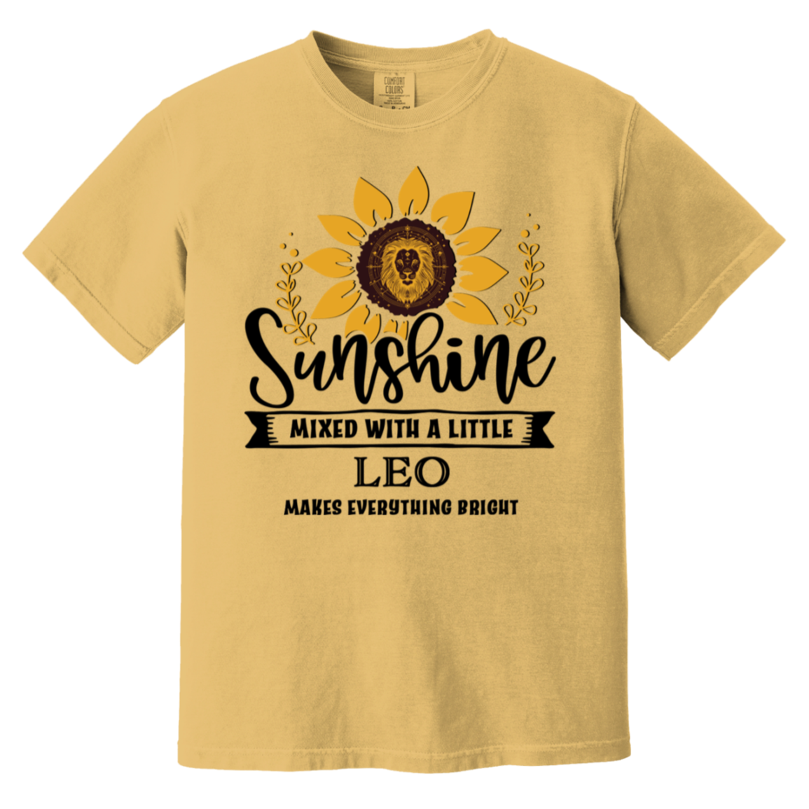 mustard Leo Zodiac Shirt