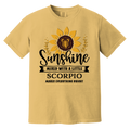 mustard Scorpio Zodiac T Shirt Sunflower Spark Tee