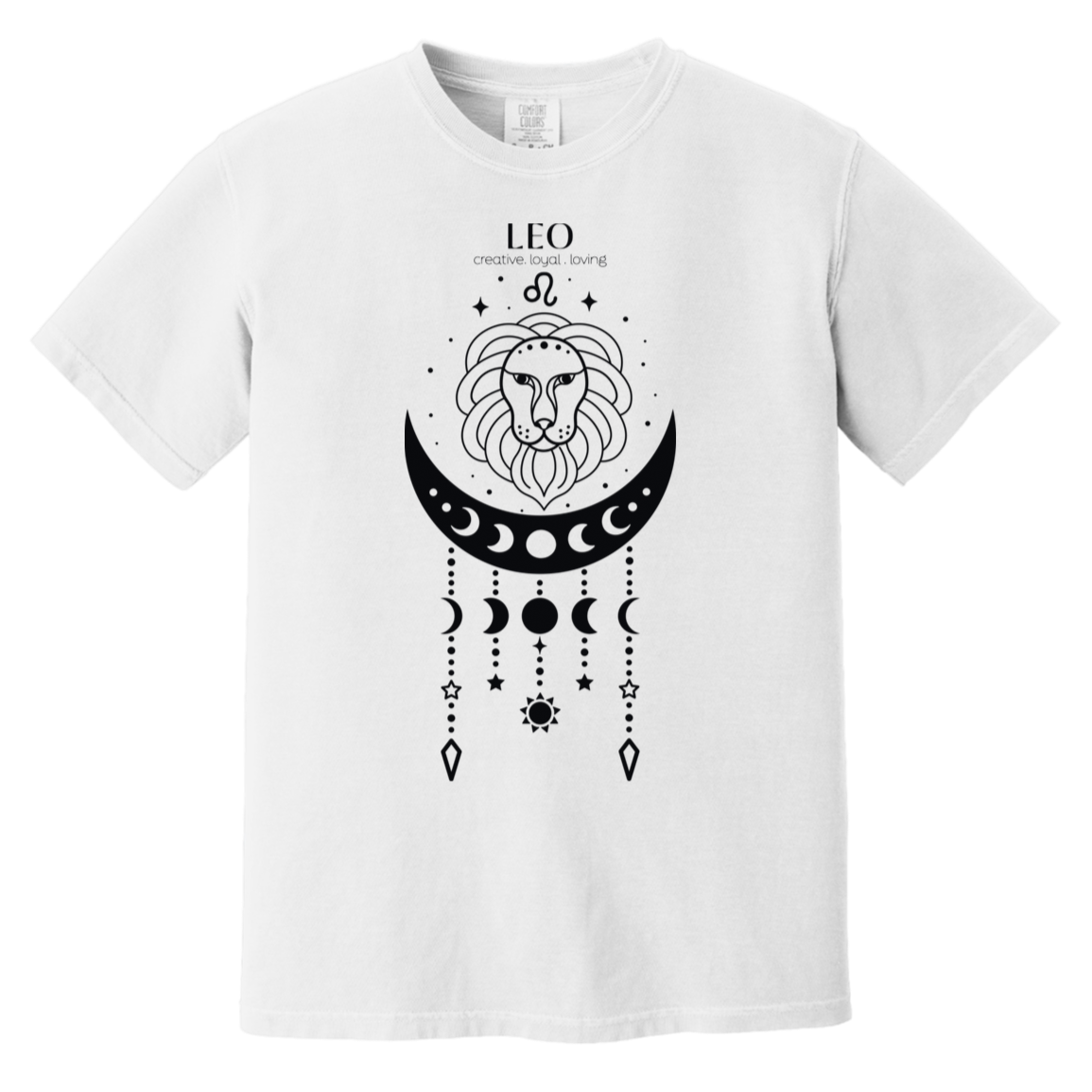 white Leo T Shirt Pride & Heart Tee 