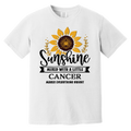 white Cancer Zodiac Shirt: Sunflower Serenity Tee