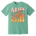 Seafoam Retro Aries Zodiac Shirt