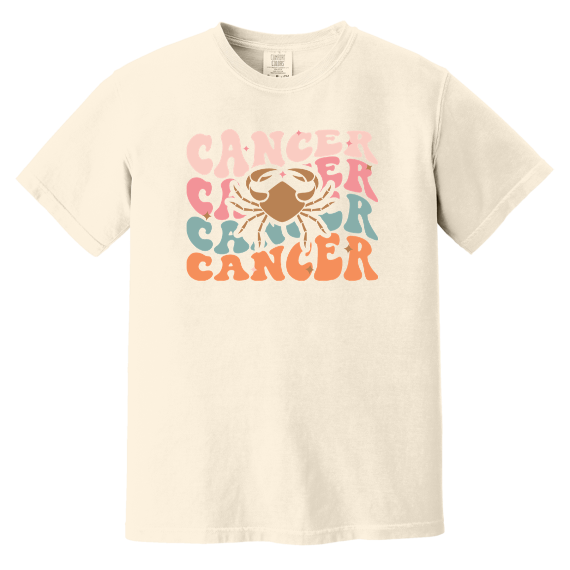 ivory retro Cancer Astrology Shirt