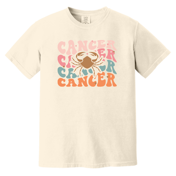 ivory retro Cancer Astrology Shirt