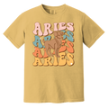 Mustard Retro Aries Zodiac Shirt