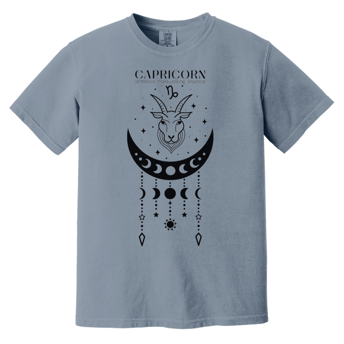 blue jean Capricorn Zodiac Sign Shirt: Astrological Elegance