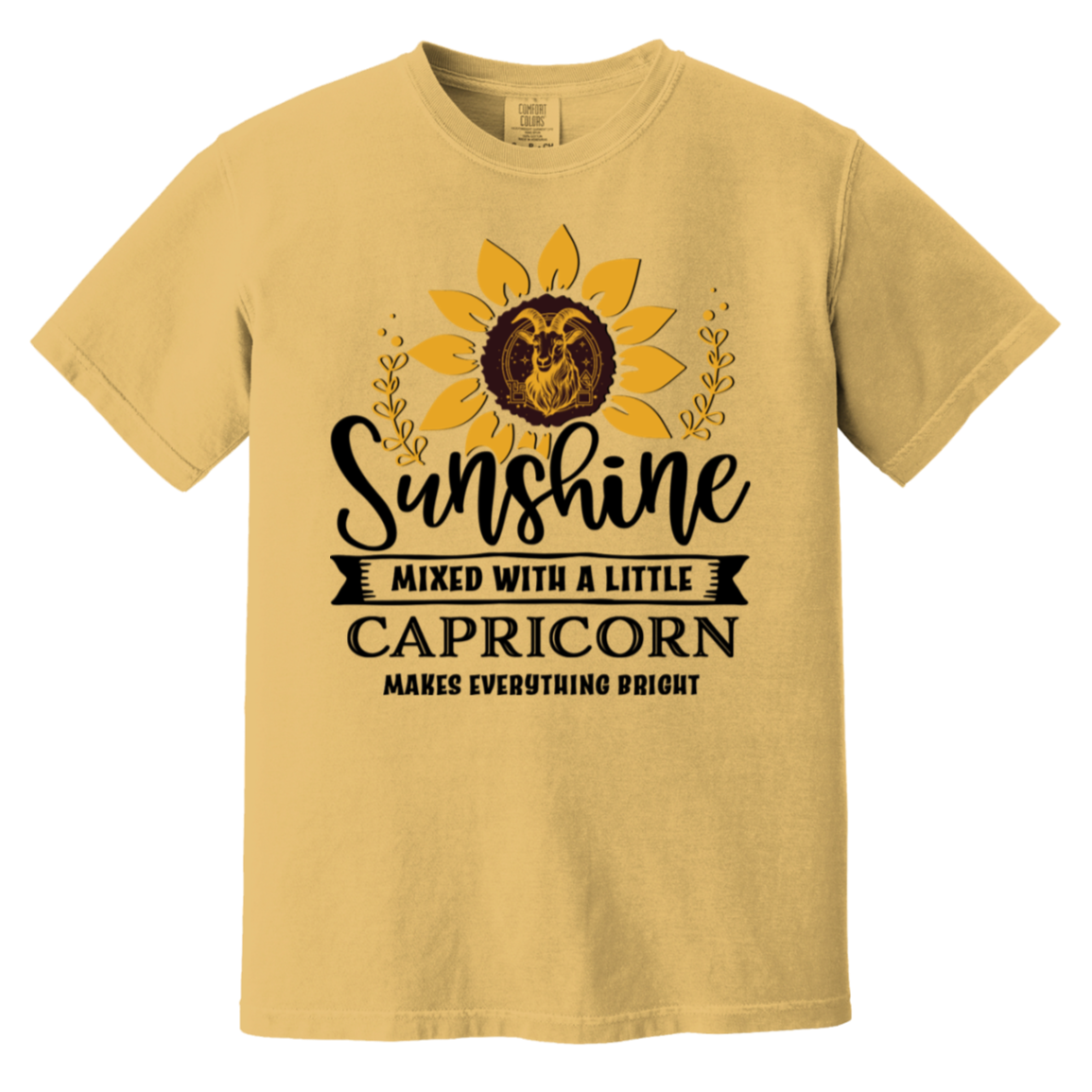 mustard Capricorn Tee Sunflower Sunshine 