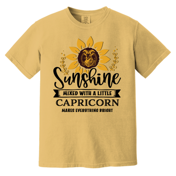 mustard Capricorn Tee Sunflower Sunshine 