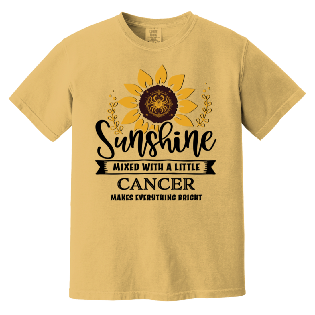 Mosel Wearing Cancer Zodiac Shirt: Sunflower Serenity Tee