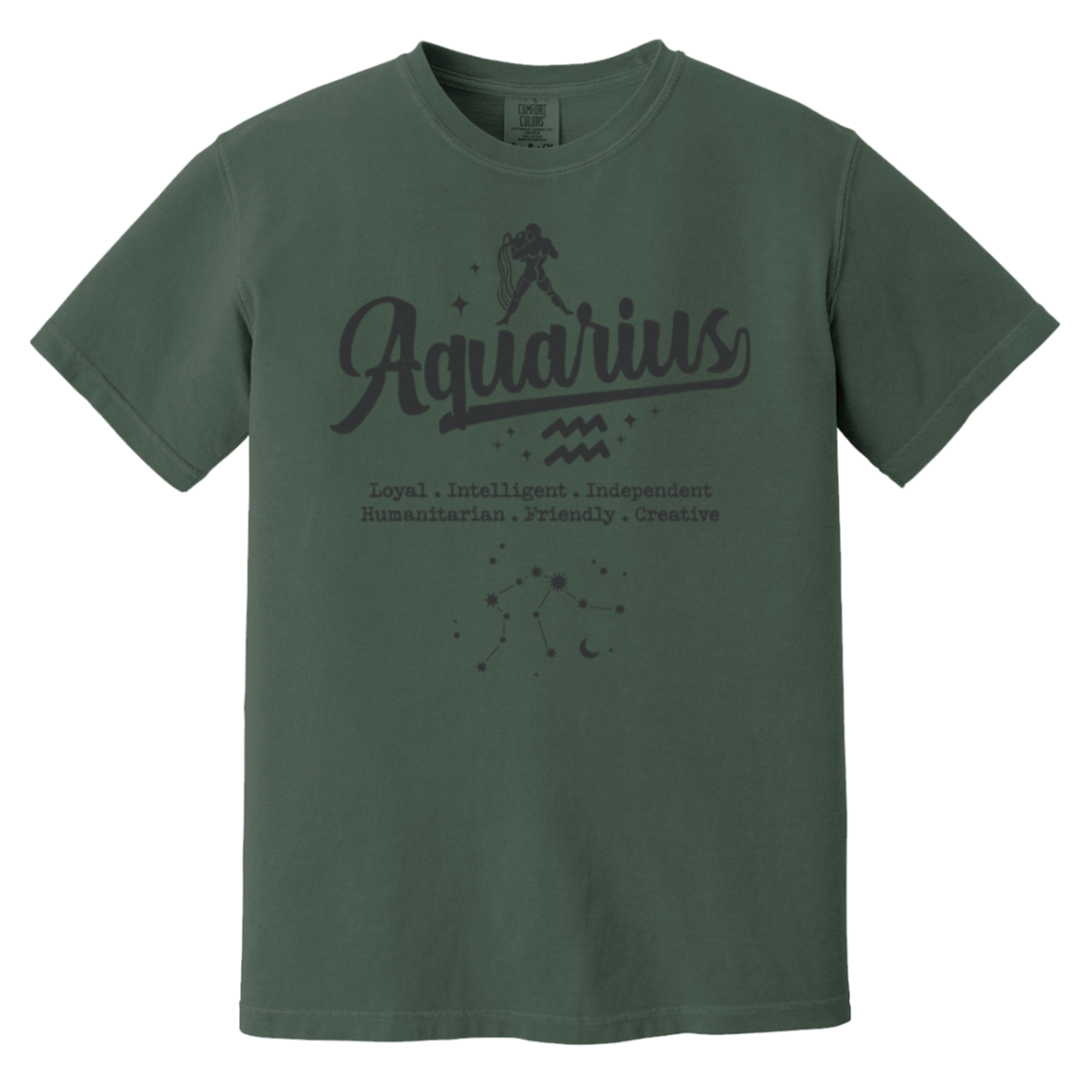 blue spruce Aquarius Traits Signature Tee