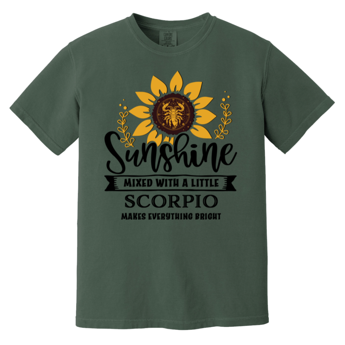 blue spruce Scorpio Zodiac T Shirt Sunflower Spark Tee