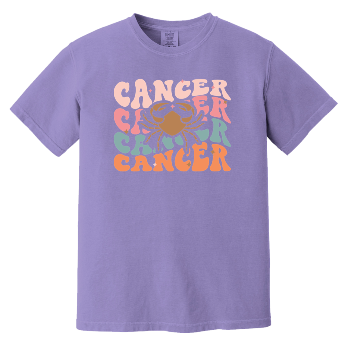 violet retro Cancer Astrology Shirt