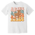 White Retro Aries Zodiac Shirt