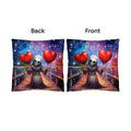 Gothic Style Valentine's Day Throw Pillow back and front view