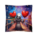 Gothic Style Valentine's Day Throw Pillow front view close up