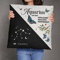 Aquarius Zodiac Black And White Throw Pillow size 26x26