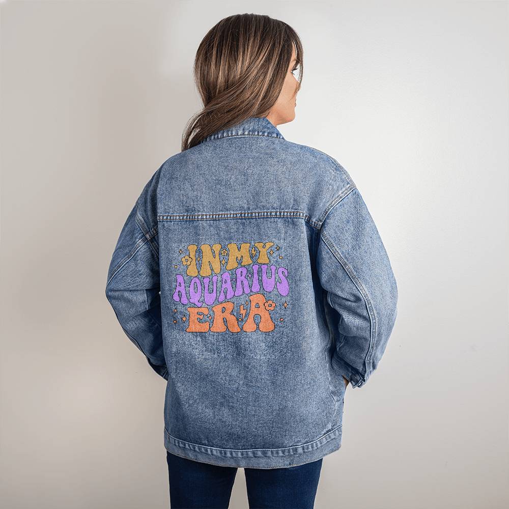 model wearing the Aquarius Ladies Denim Jacket