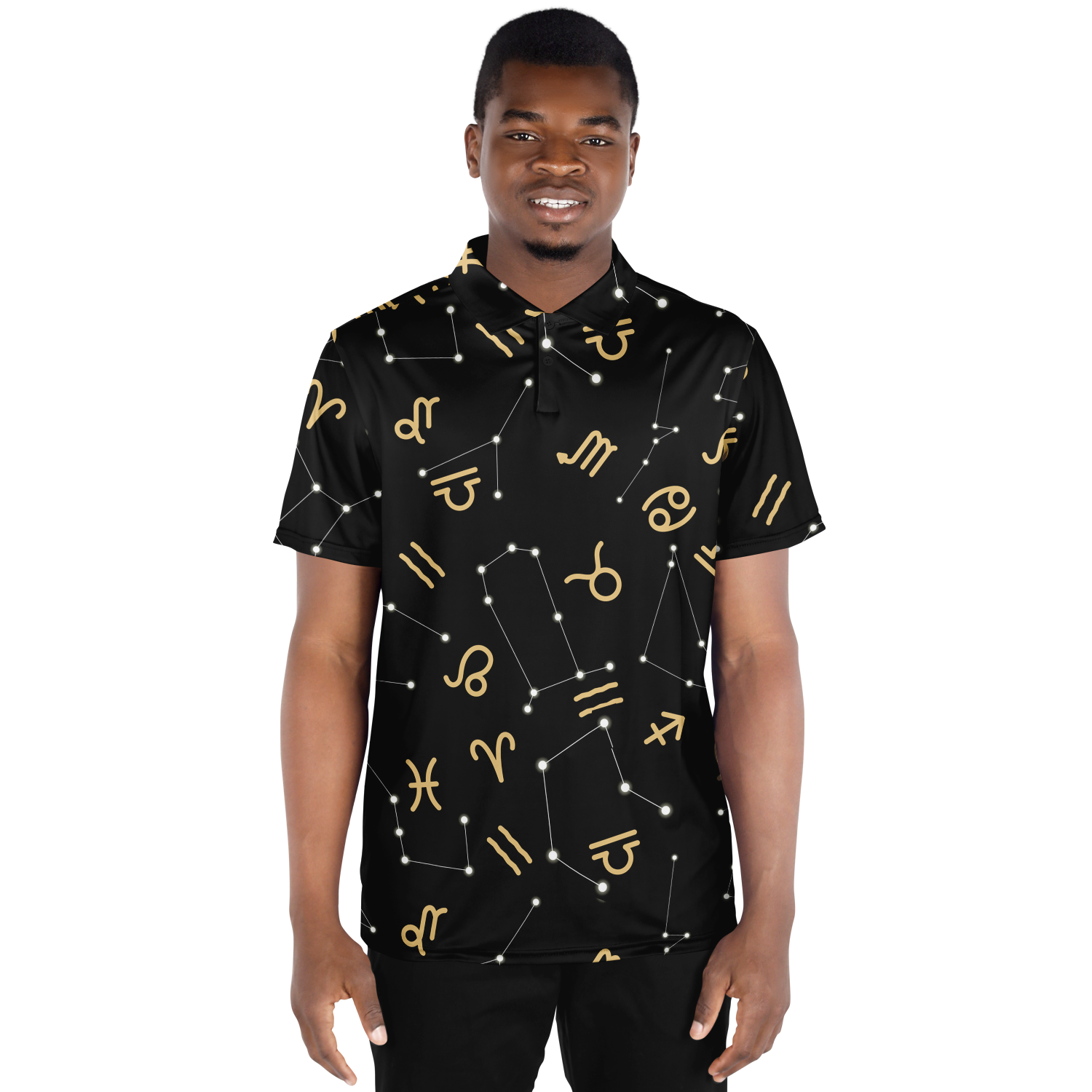 Zodiac Constellation Polo Shirt For Men