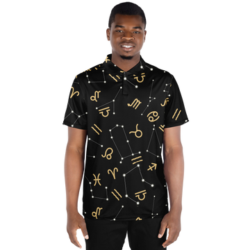 Zodiac Constellation Polo Shirt For Men