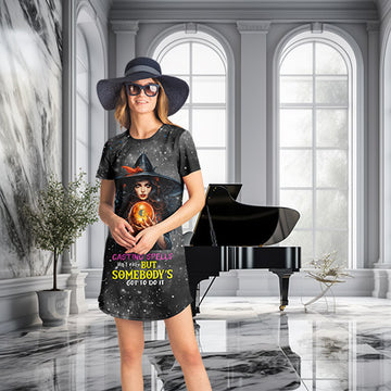 Witch Casting Spells T-Shirt Dress