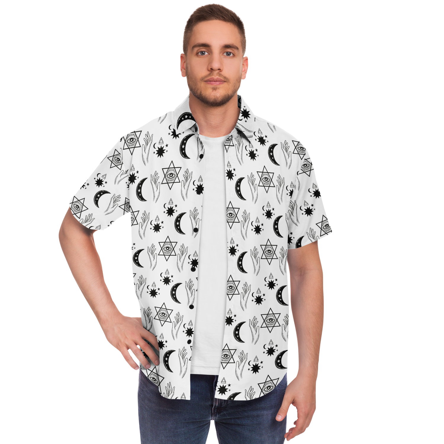 Celestial Mystical Esoteric Button Shirt