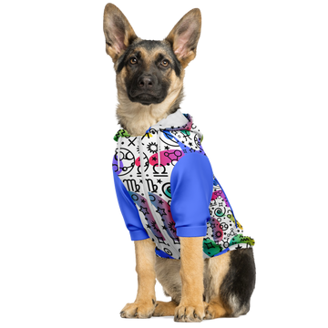 Zodiac Colorful Dog Zip-Up Hoodie