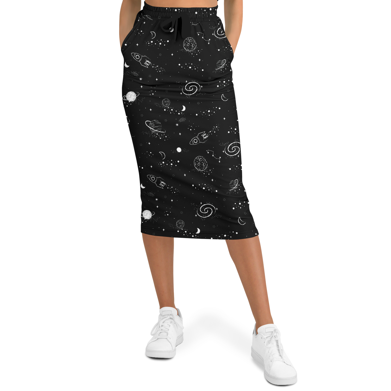 Planet Constellations Long Pocket Skirt