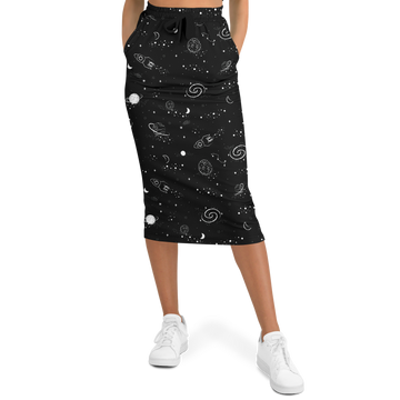 Planet Constellations Long Pocket Skirt