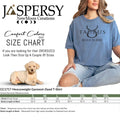 size chart for comfort color shirt