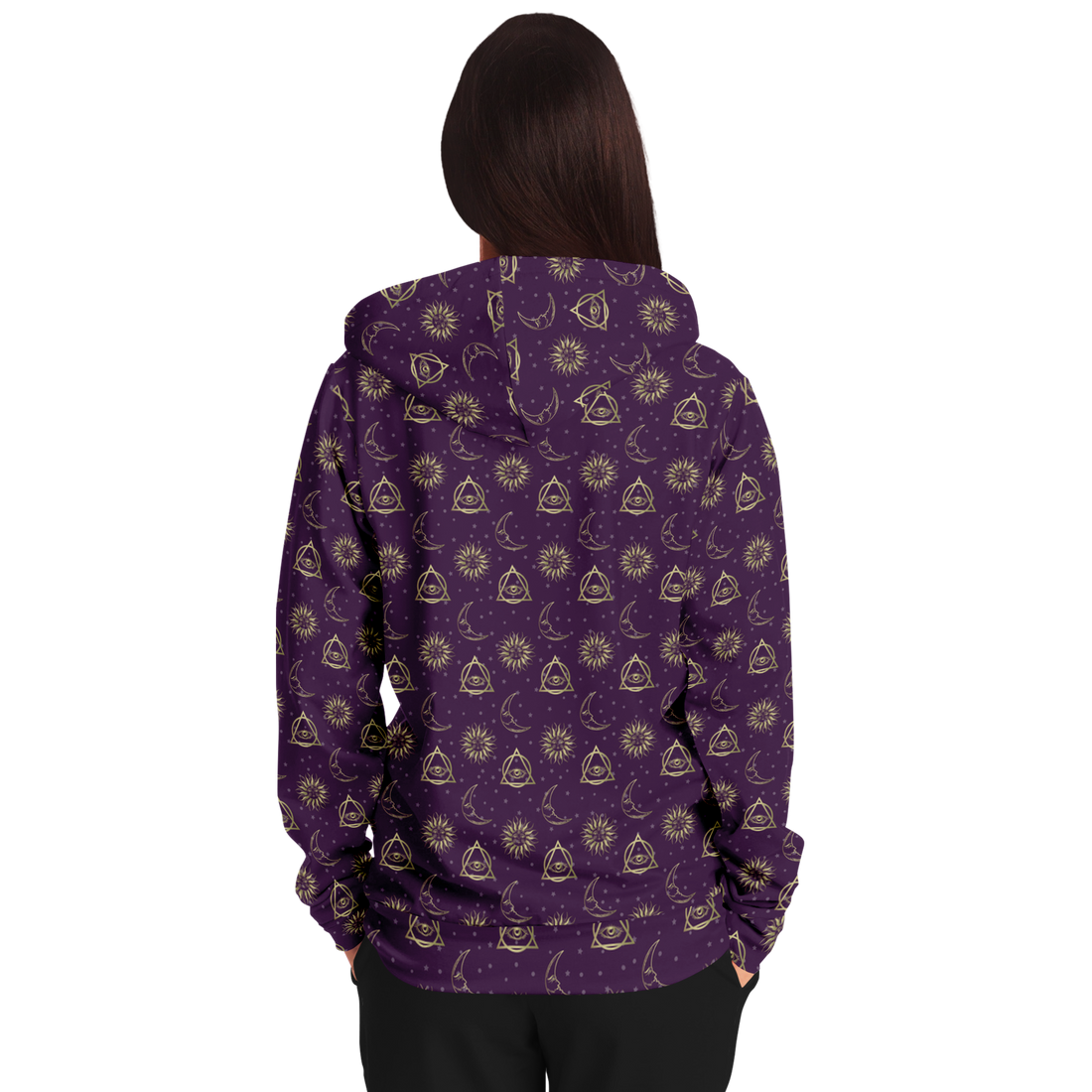 Celestial Magical Purple Fashion Zip-Up Hoodie