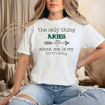 model wearing the Aries T Shirt To Embrace Your Contrary Side