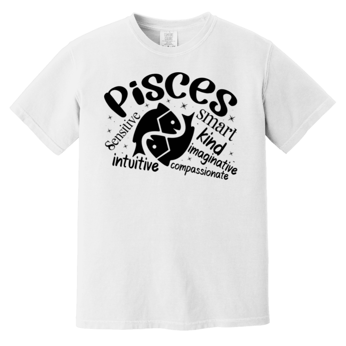 white pisces tee