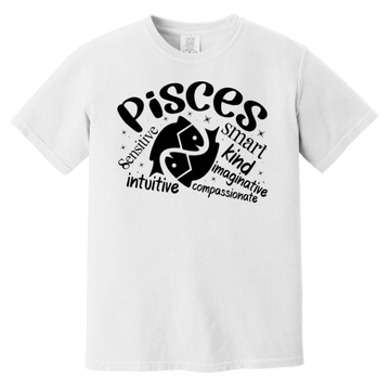 white pisces tee